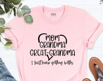 Great Grandma Shirt, Pregnancy Announcement, Gift For Great-Grandma, Baby Reveal To Family, Baby Announcement, Grandma Birthday, Grandma Tee