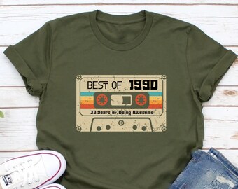 Vintage 1990 Shirt, 36th Birthday Gift For Women, 1990 Retro Shirt, 36th Birthday Woman,36th Birthday Gift For Men,36th Birthday Best Friend