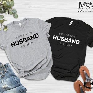 World's Best Husband EST Shirt, Valentines Day Gifts, Gifts For Him, Husband Gift Idea, Personalized Gifts For Valentine, Womens Valentine