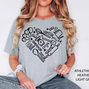 Bakery Heart Shirt, Baking Lover Shirt, Baking T-shirt, Baker Shirts, Baking Gifts, Baking Gifts for Her, Love Baking, Bakery Gifts
