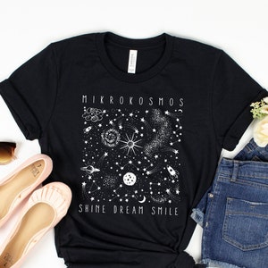 Mikrokosmos Graphic Shirt,  Shine Dream Smile Tee, Twinkling Starlight Shirt, Space Shirt,  Celestial Shirt, Mikrokosmos Shirt,Mikrokosmos