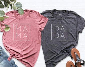 Mama Dada Shirts, Matching Family Shirts, Mommy and Daddy Outfits, Mom Gifts, Dad Gifts, Momlife Shirt, Father Life Shirt, Mothers Day Gift