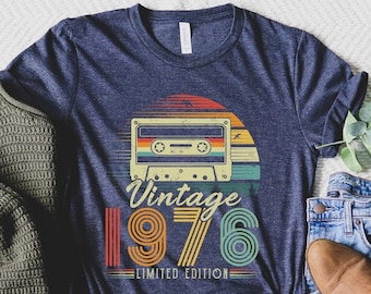 50th Birthday Gifts Shirt, Vintage 1976 Birthday Shirt, 50th Birthday Shirts, 50th Birthday Gifts for Men, 50th Birthday Gifts for Women Tee