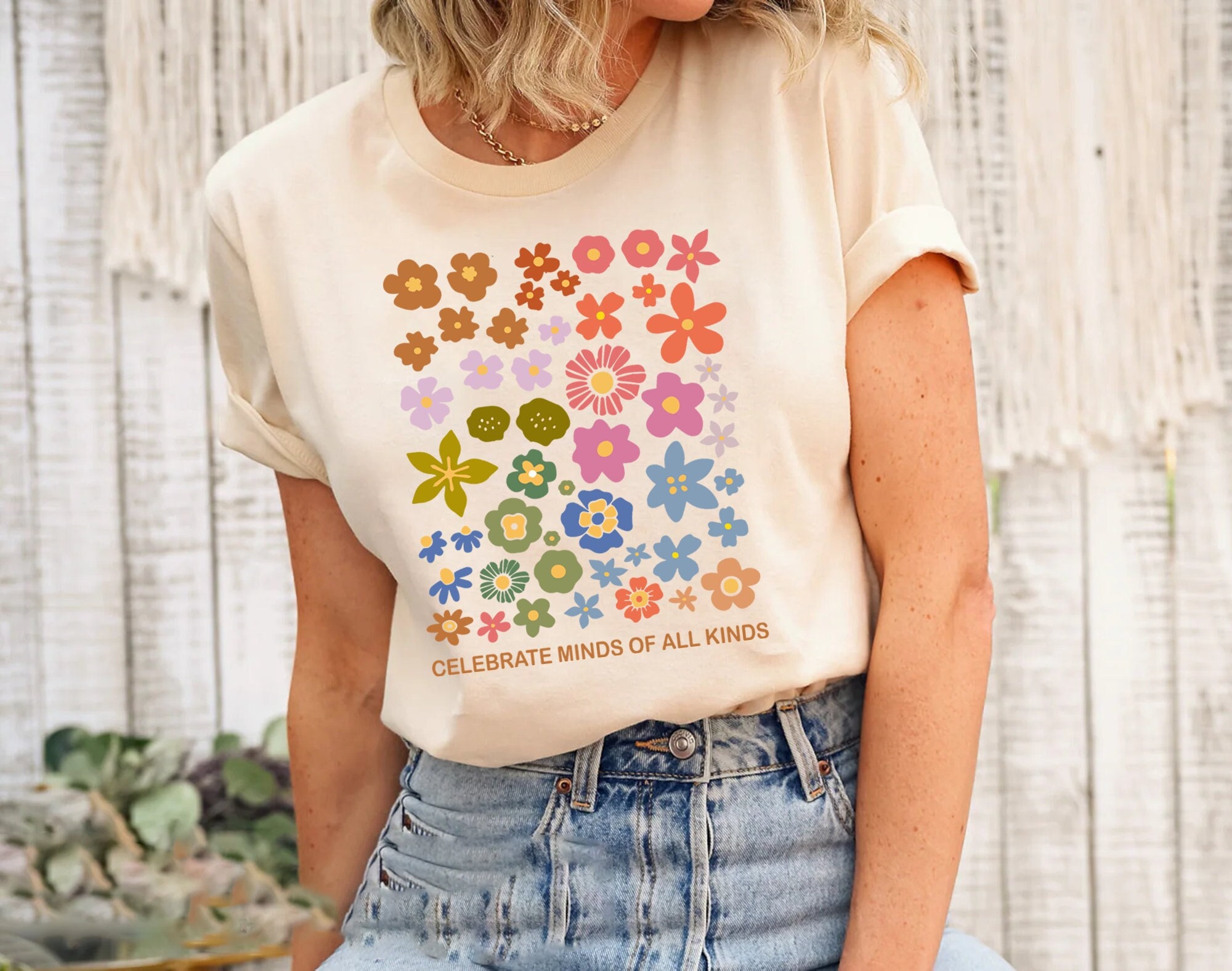 Beautiful Minds Of All Kinds Embrace Neurodiversity Teacher T-Shirt Sale