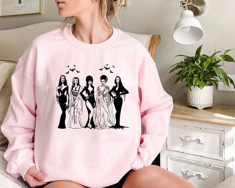 Spooky Girls Shirt, Halloween Friends Squad Shirt, Cute Halloween Shirt, Vampire Sweater, Halloween Gift for Her, Vampire Shirt, Halloween image 3