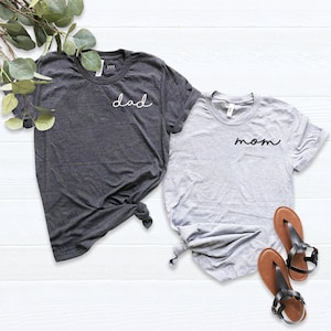 Mom and Dad Shirts, Mom and Dad Tees, Mom Pocket Tee, Dad Pocket Tee ...