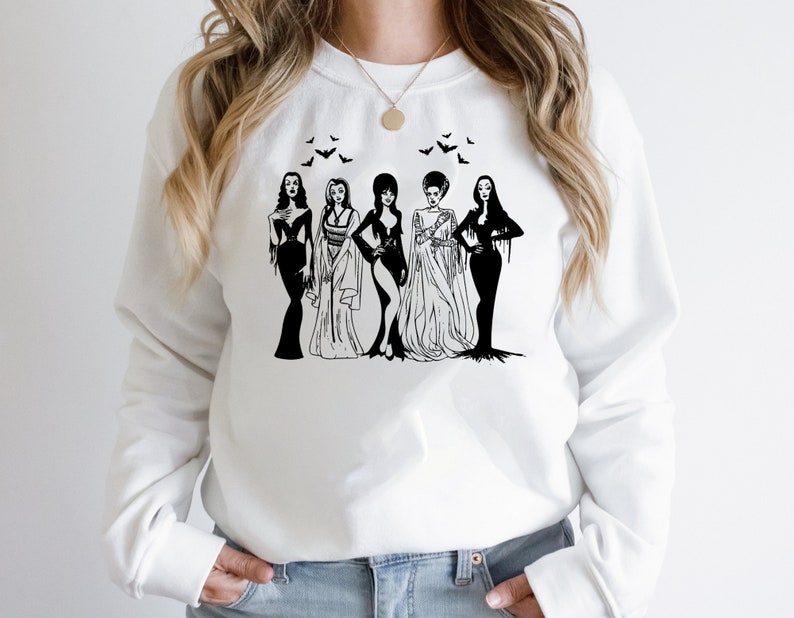 Spooky Girls Shirt, Halloween Friends Squad Shirt, Cute Halloween Shirt, Vampire Sweater, Halloween Gift for Her, Vampire Shirt, Halloween image 7