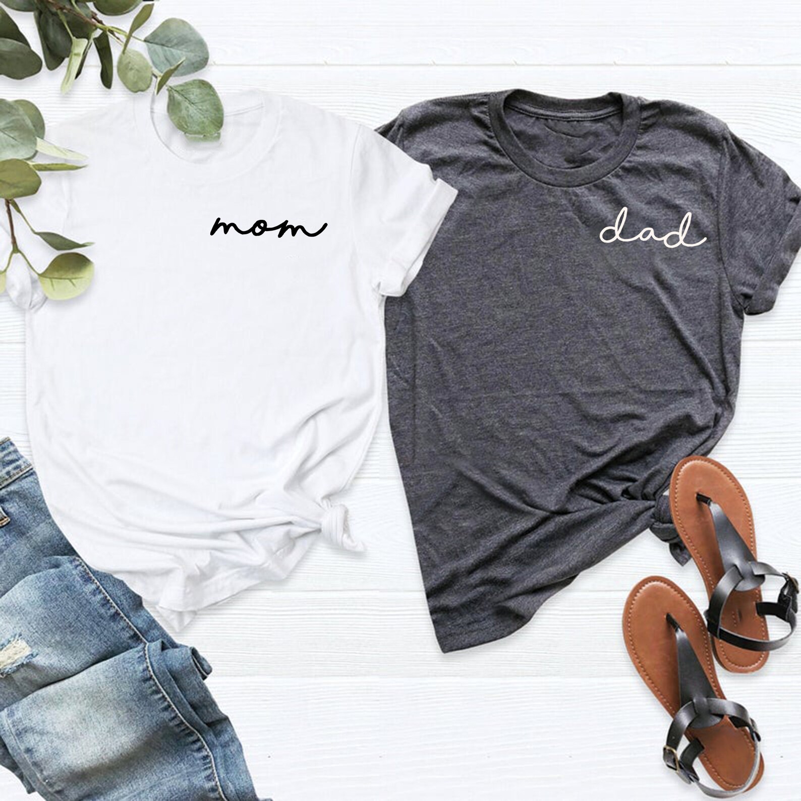 Mom and Dad Shirts Mom and Dad Tees Mom Pocket Tee Dad - Etsy