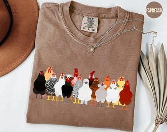 Comfort Colors® Women Chicken Shirt, Chicken Shirt, Animal Shirt, Mothers Day Chicken Shirt, Farmer Shirt,Chicken Lover Tee,Chicken Gift Tee