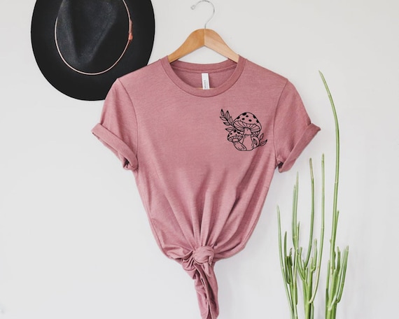 Mushroom T-shirt, Mushroom Shirt, Botanical Shirt, Nature Lover, Hippie Shirt, Plant Shirt, Nature Shirt, Vintage Plant Shirt, Botanical Tee