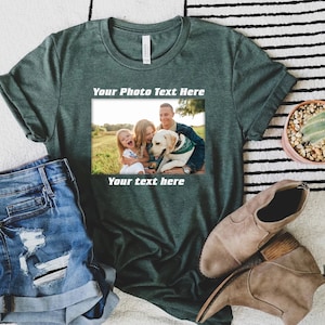 Your Photo Shirt, T-shirt Picture, T-shirt Photo, Custom T-shirt Picture Women, Custom T-Shirt Graphic, Your Photo and Any Text, Tee T-shirt zdjęcie 7
