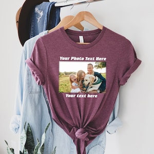 Your Photo Shirt, T-shirt Picture, T-shirt Photo, Custom T-shirt Picture Women, Custom T-Shirt Graphic, Your Photo and Any Text, Tee T-shirt zdjęcie 6