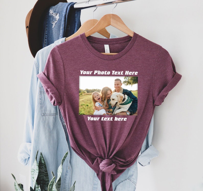 Your Photo Shirt, T-shirt Picture, T-shirt Photo, Custom T-shirt Picture Women, Custom T-Shirt Graphic, Your Photo and Any Text, Tee T-shirt zdjęcie 6
