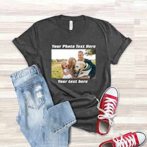 Your Photo Shirt, T-shirt Picture, T-shirt Photo, Custom T-shirt Picture Women, Custom T-Shirt Graphic, Your Photo and Any Text, Tee T-shirt zdjęcie 8
