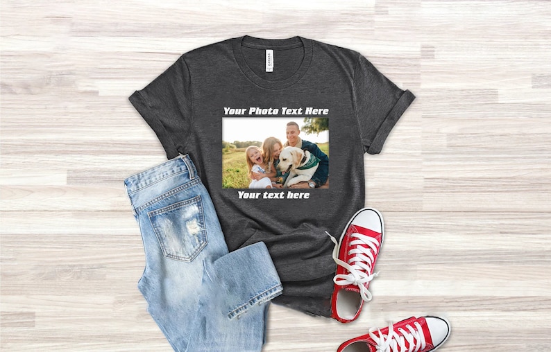 Your Photo Shirt, T-shirt Picture, T-shirt Photo, Custom T-shirt Picture Women, Custom T-Shirt Graphic, Your Photo and Any Text, Tee T-shirt zdjęcie 8