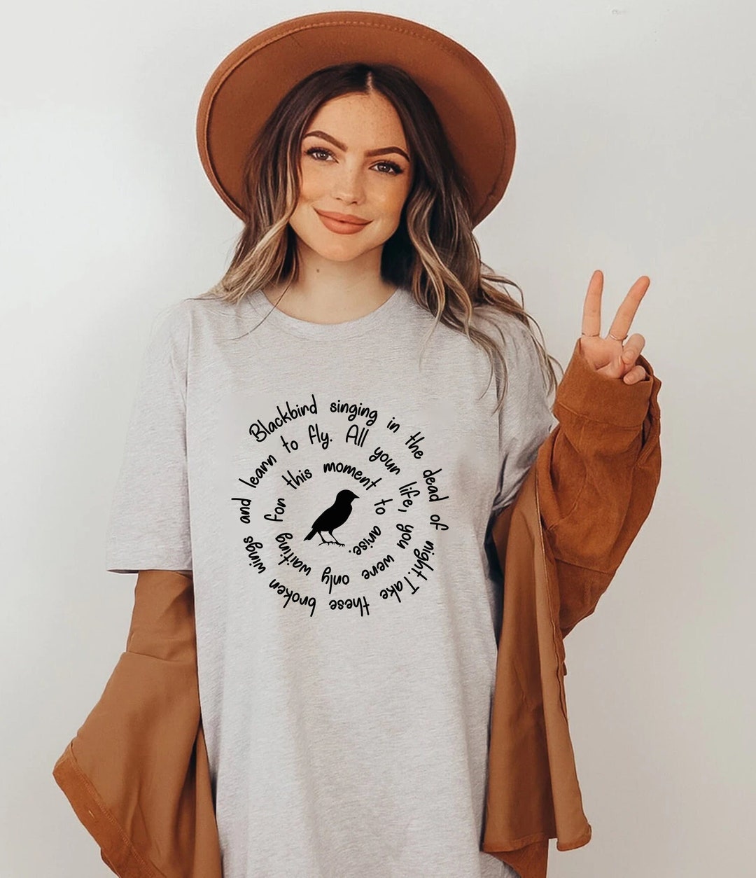 Blackbird Singing in the Dead of Night Shirt, Blackbird Shirt ...