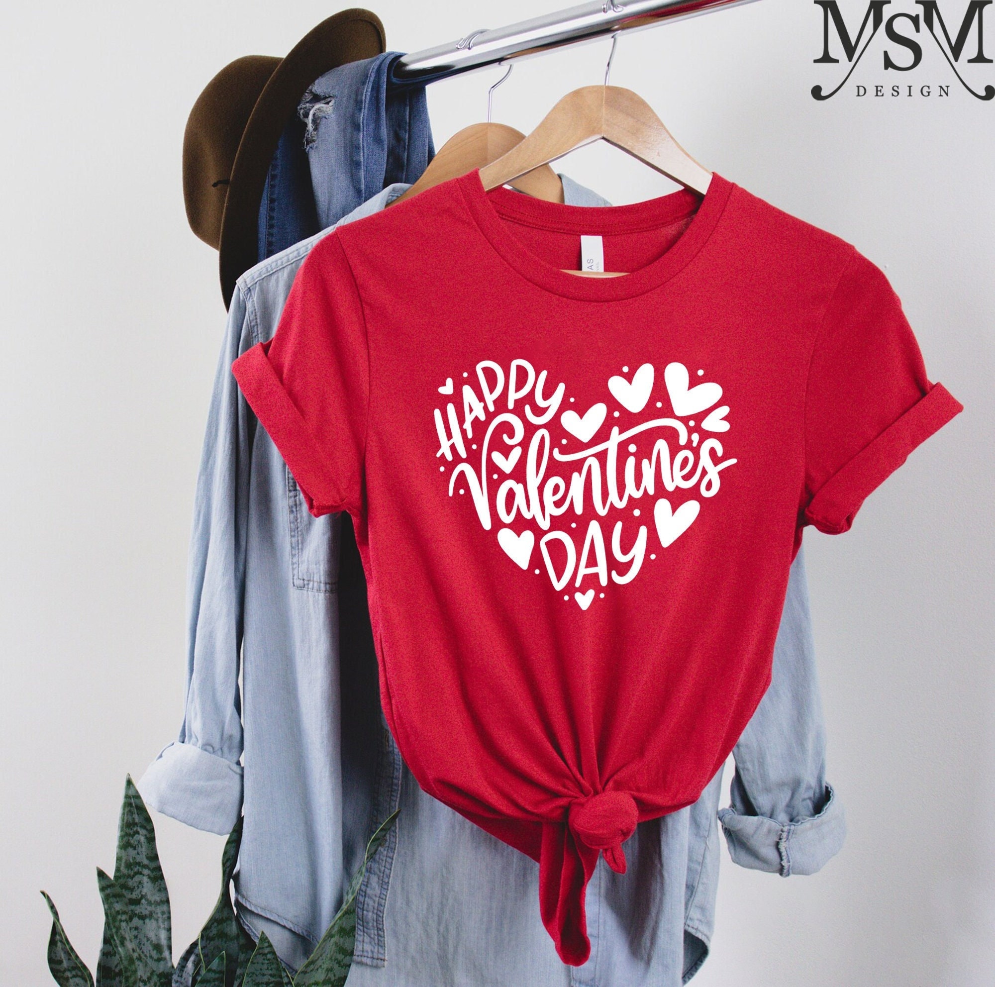 Happy Valentine's Day Shirt, Girlfriend Heart Tee, Women's