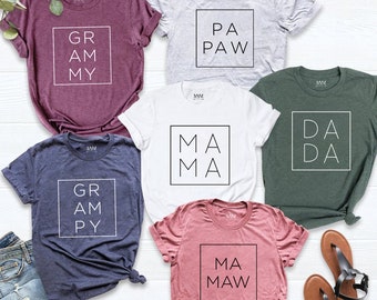 Matching Family Shirts, Fathers Day Shirt, Mothers Day Shirt, Family Shirts, Cool Family , Mama Dada Grammy Grampy Shirt, Papa Shirt,Mama