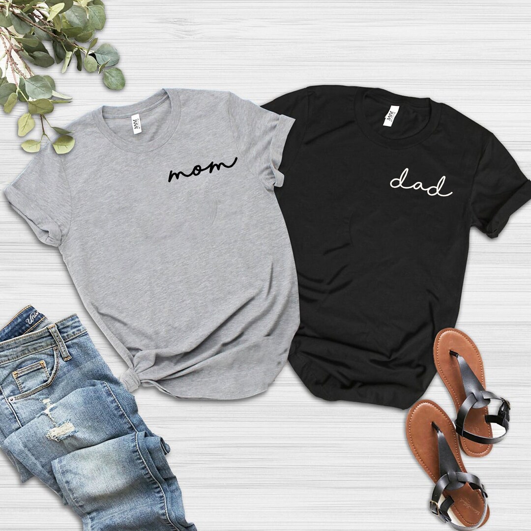 Mom and Dad Shirts, Mom and Dad Tees, Mom Pocket Tee, Dad Pocket Tee ...