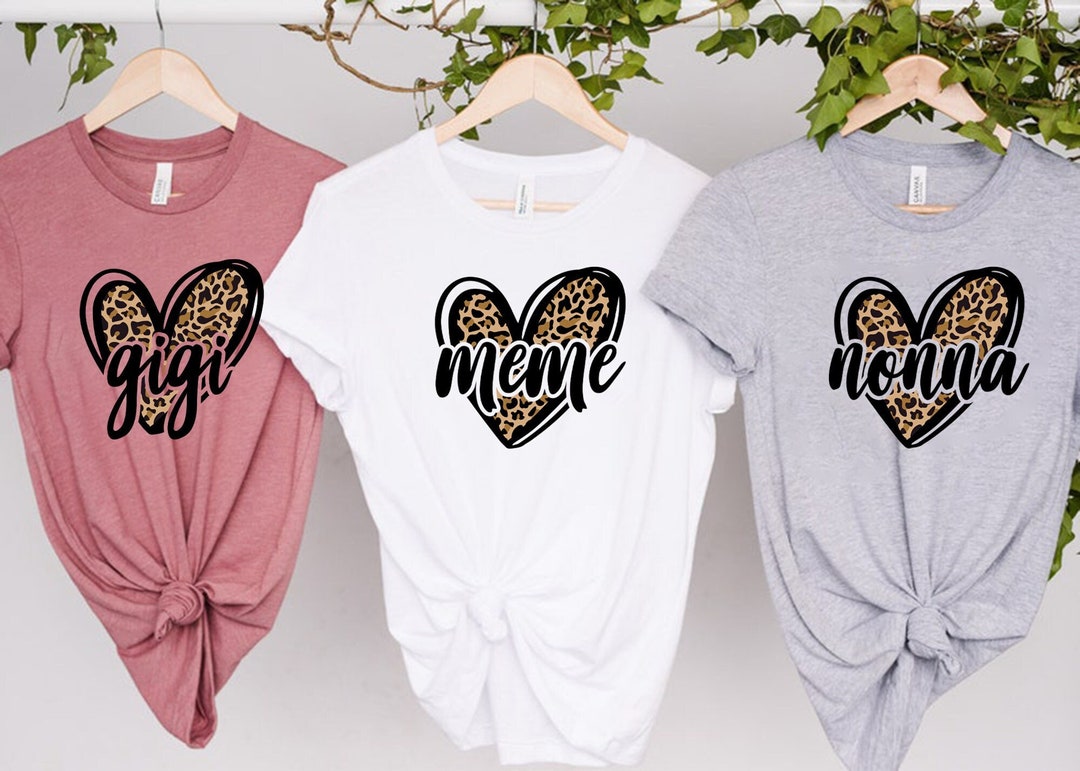 Personalized Grandma Shirt ,custom Grandma Gift, Grandma Heart Shirt, Mimi Shirt, Mama Shirt ...