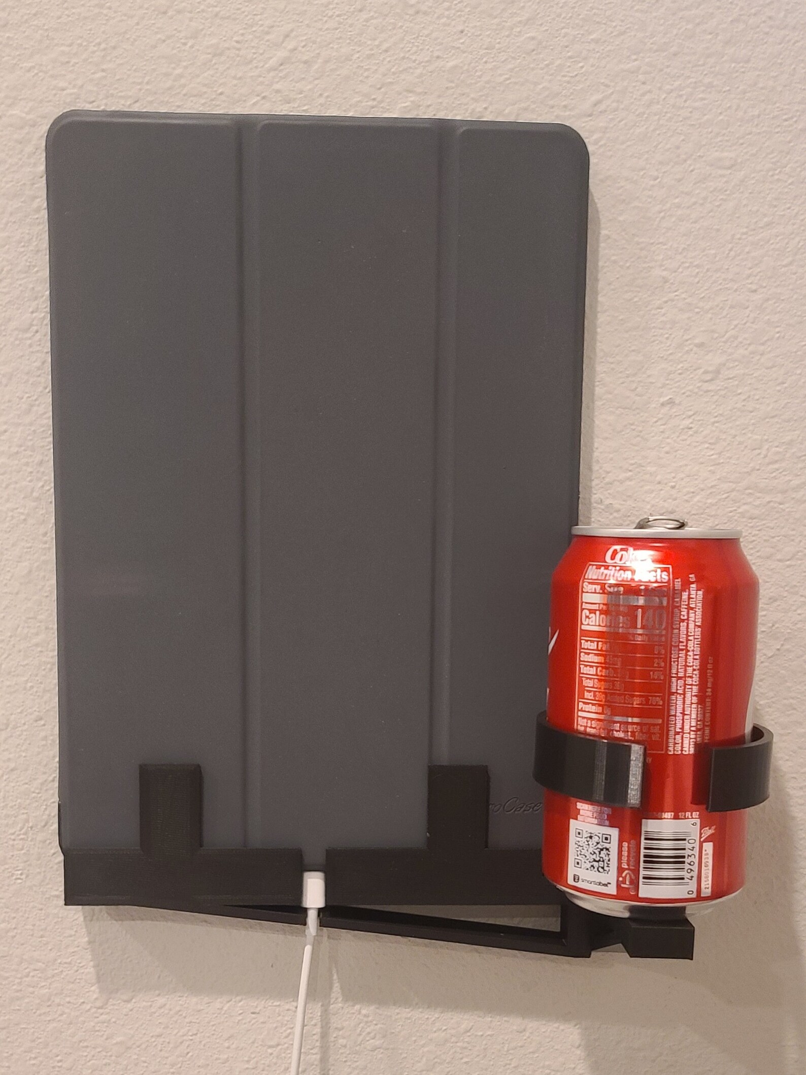 3D Printed Wall Mounted Cup Holder With Ipad/tablet or Phone Holder Etsy