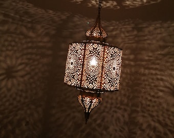 Moroccan Brass Pendant Lamp, Home Decor Lighting