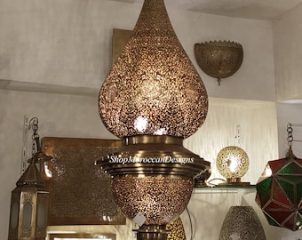 Moroccan Ceiling Light, Moroccan Pendant Light, Brass Lamp, Moroccan Chandelier, Moroccan lampshade,, Moroccan lamp, Moroccan lights.