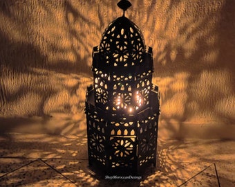 Moroccan Lantern, boho lantern, outdoor decor, outdoor lantern, candle lantern, boho candle holder, garden lantern decor, housewarming gift.