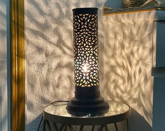 Handmade Moroccan Table Lamp – Brass Night Light – Bedside Lighting – Moroccan Home Decor
