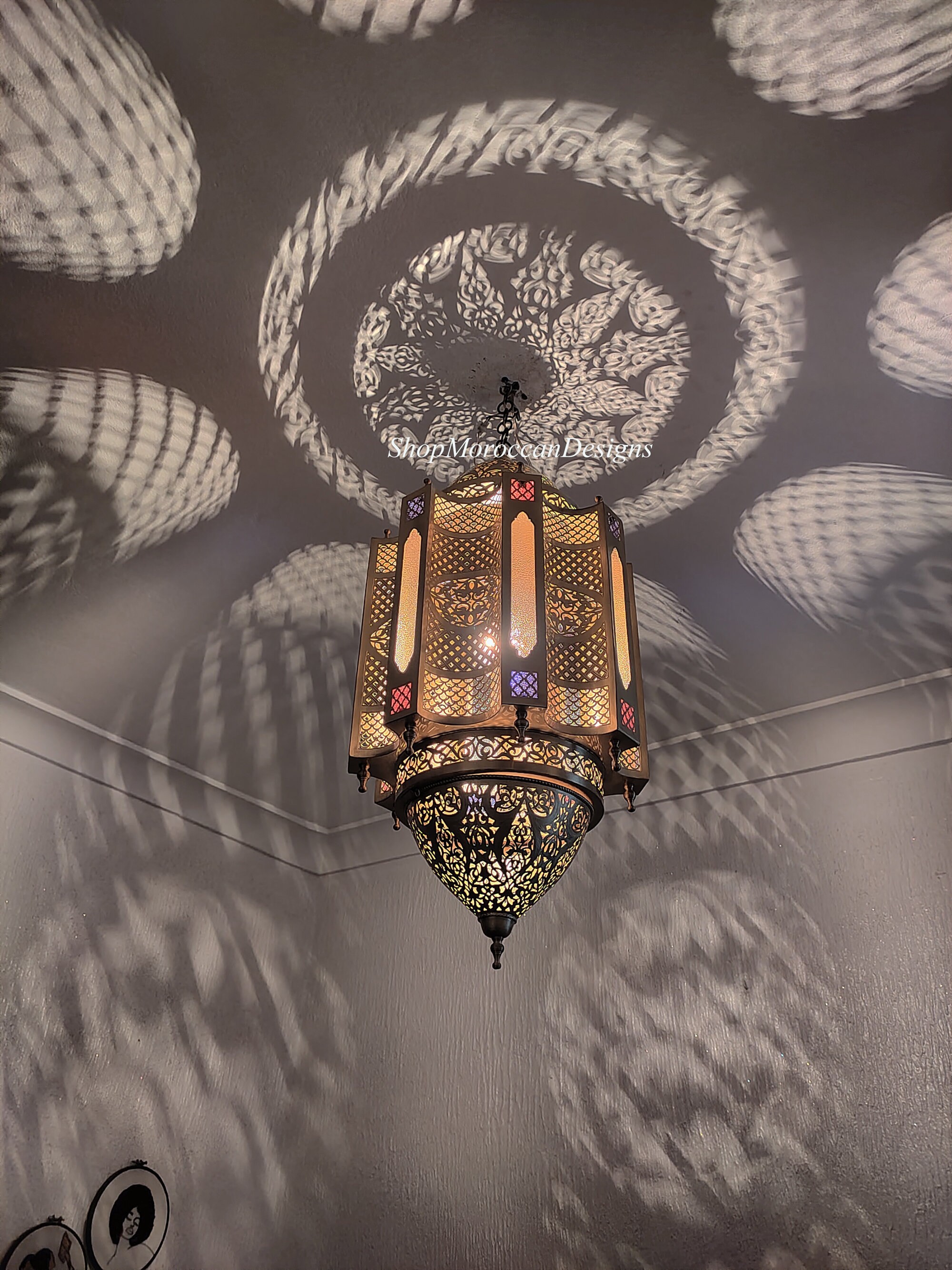 Lámpara marroquí luz colgante marroquí pantalla marroquí | Etsy