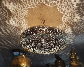 Moroccan Handmade Pendant Light shade, Moroccan Hanging Chandelier Ceiling lamp, Morrish Decor .
