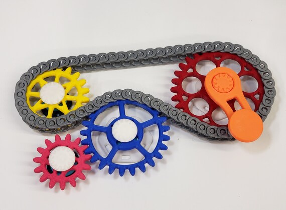 Magnetically Mounted Kinetic Gear Toys Chain Drive Machine - Etsy