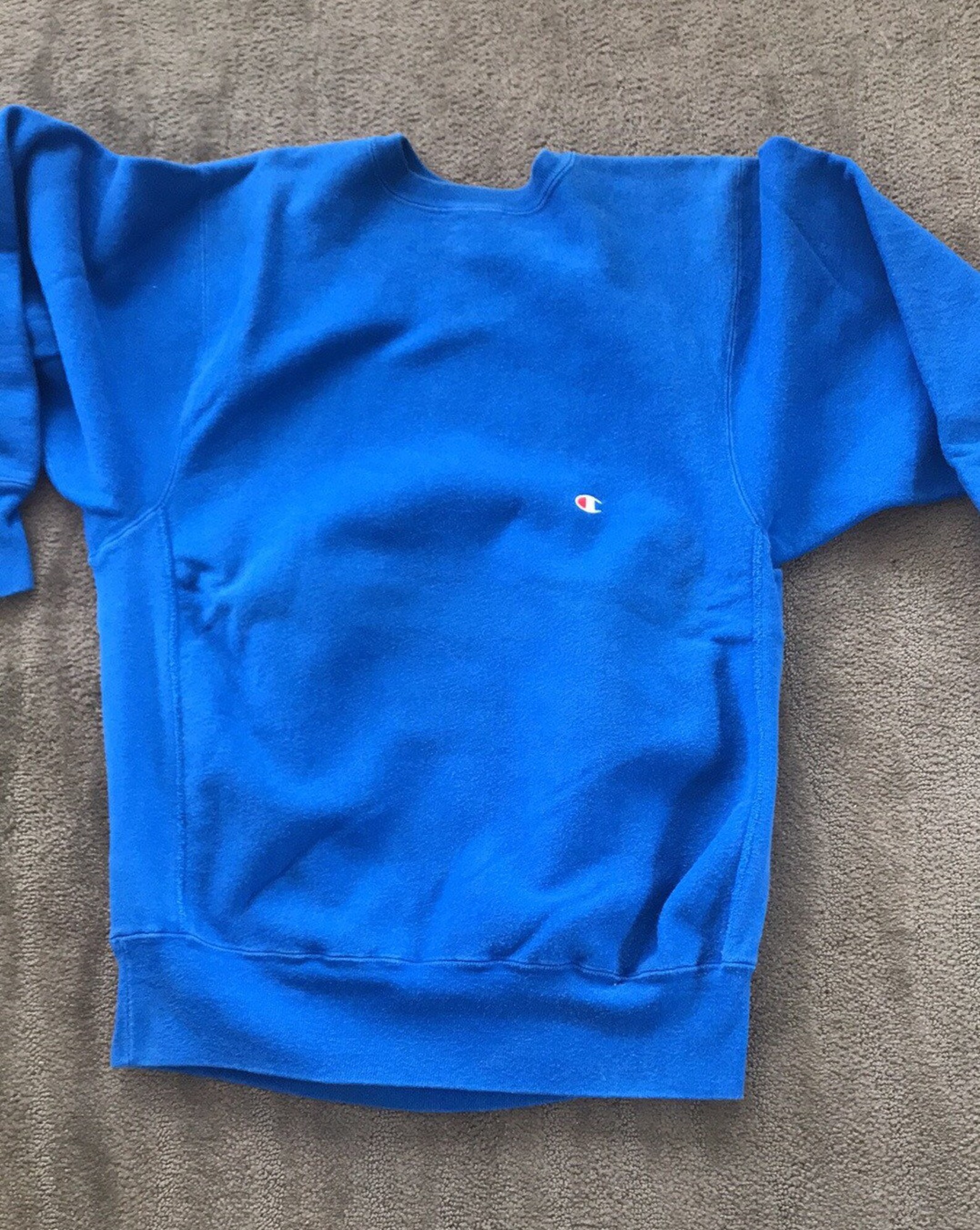 Authentic vintage true blue Champion sweatshirt Etsy