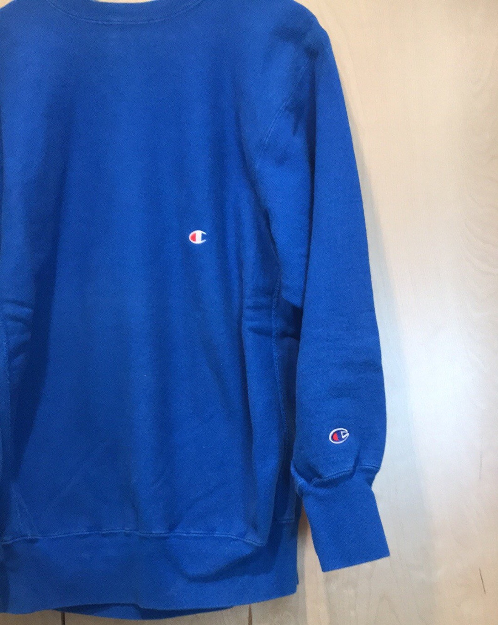 Authentic vintage true blue Champion sweatshirt | Etsy