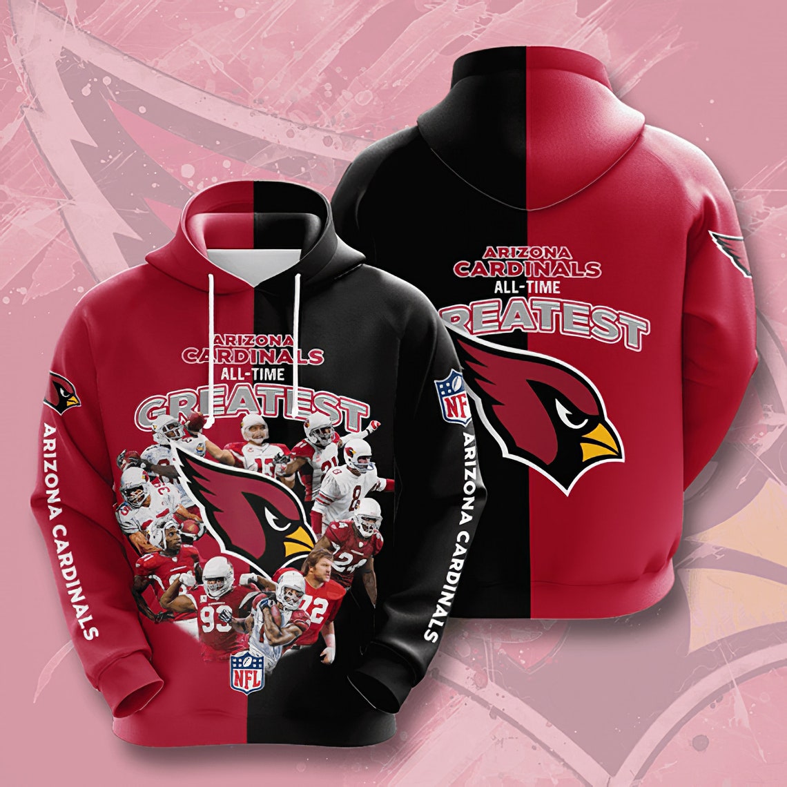 NFL Arizona Cardinals 3d Hoodie Sweatshirt Arizona Cardinals | Etsy
