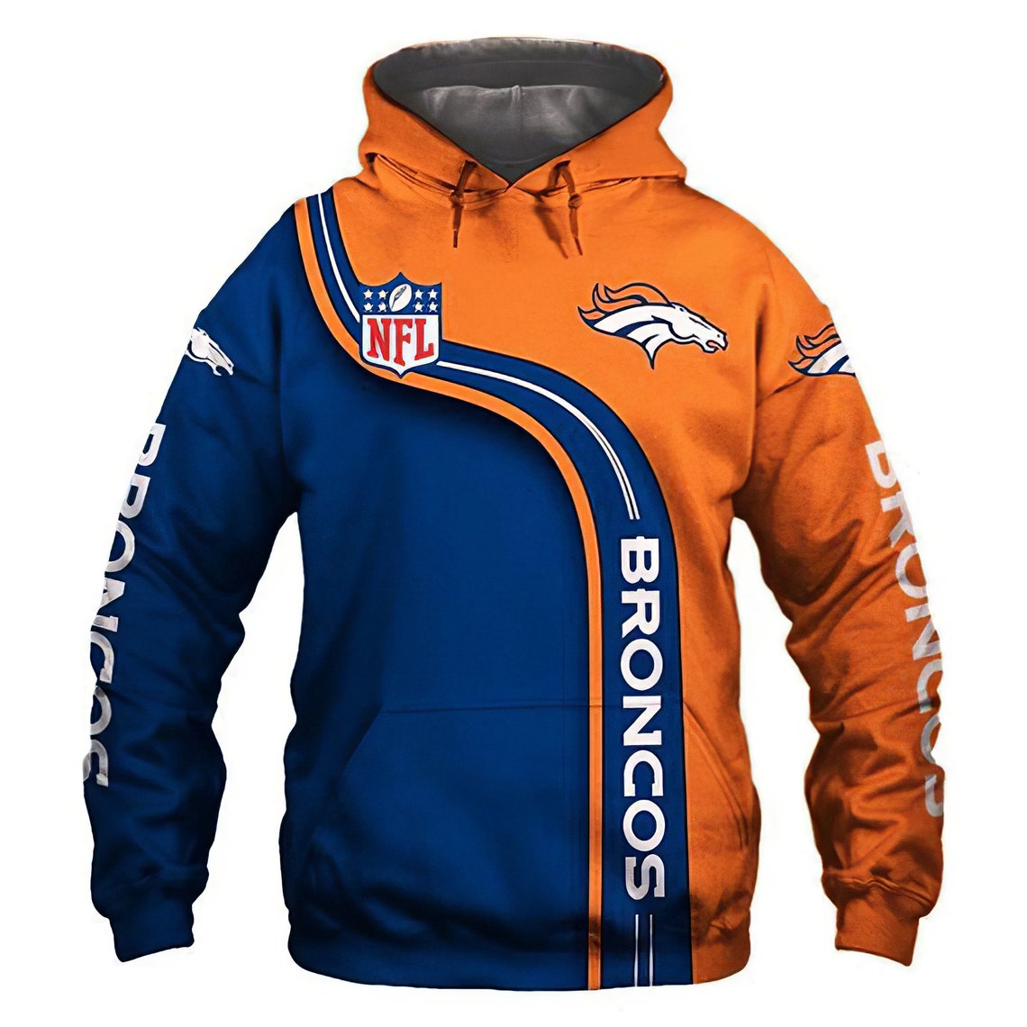 Nfl Denver Broncos 2020 Pullover And Zippered Hoodies Denver Etsy