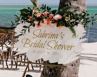 Bridal Shower Personalized Acrylic Wedding Signs! Cherish Your Special Day with Customizable Wedding shower sign and More!
