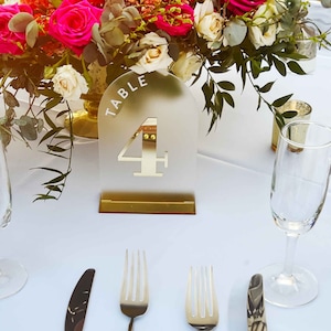 Gold Mirror Acrylic Table Numbers! Perfect for charming table decor, Wedding Decoration- Wedding Signage