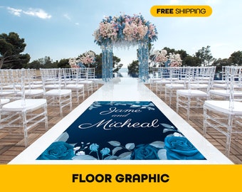 Floor Decal, customize your own floor sticker to match your theme. Perfect for Weddings and Parties.