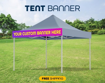 Pancarta de vinilo personalizada para ferias comerciales: Letrero de carpa para negocios (tamaños de 1x8 a 1x10)