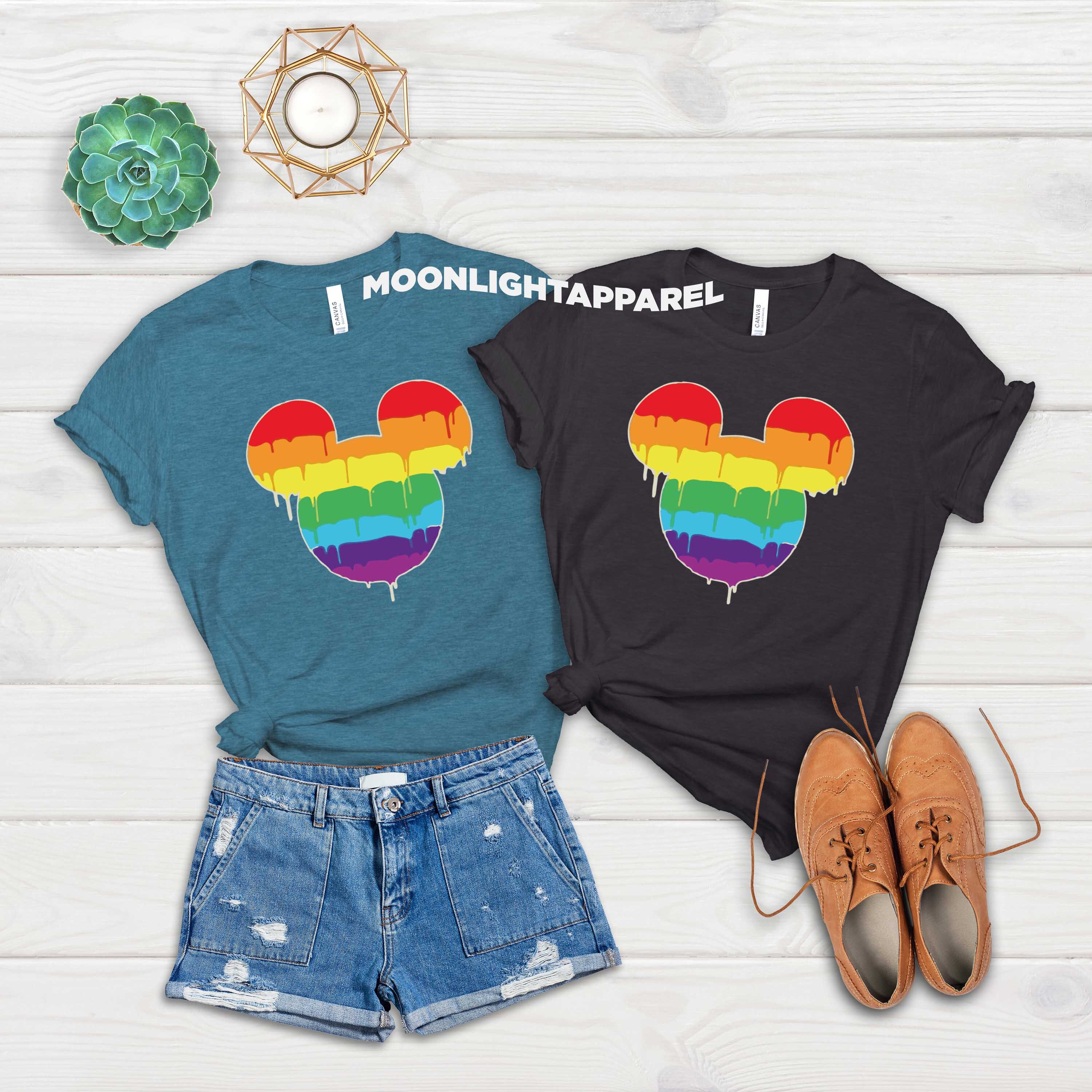 Disney Pride Tshirt Pride Shirt LGBT Shirt Rainbow Pride Etsy