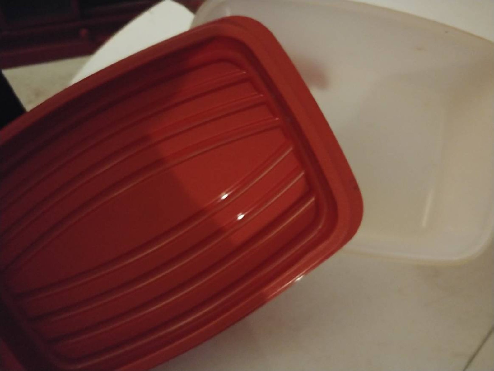 Vintage Tupperware Flavor Saver / Meat Container Sheer Lid con Etsy