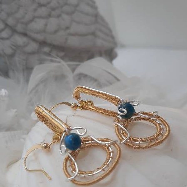 Boucles d'oreilles en apatite