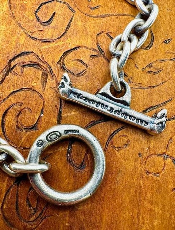 Gaboratory 6mm Chain & Quarter Skull T-bar Necklace 925 Sterling W
