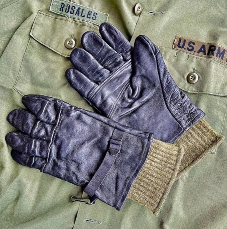 WW2 U.S. Air Force/army LEATHER GLOVES With Wool Inserts Etsy
