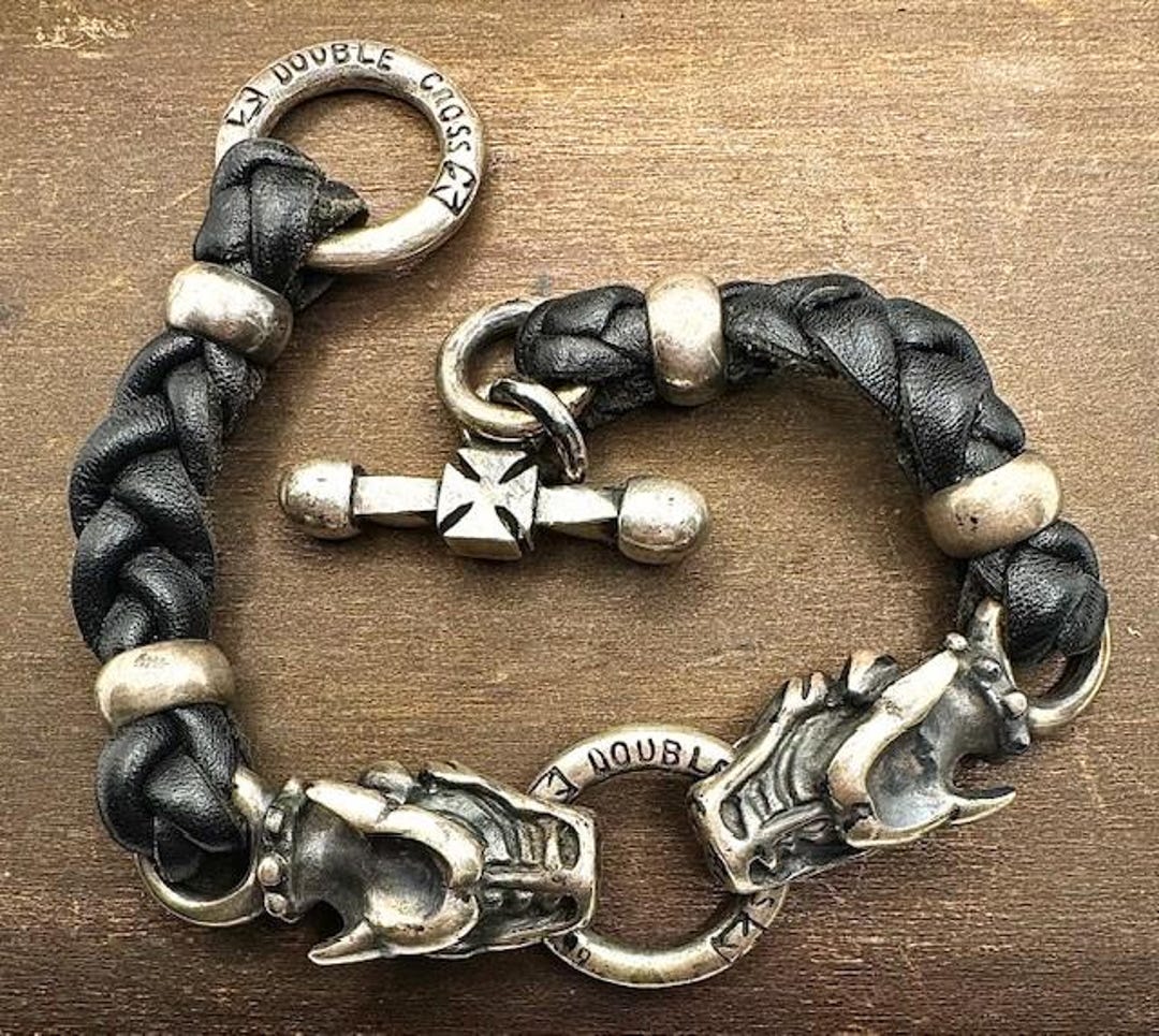 TRAVIS WALKER　DOUBLE CROSS Travis Walker Double Cross 1999 Leather 925 Silver Gargoyle