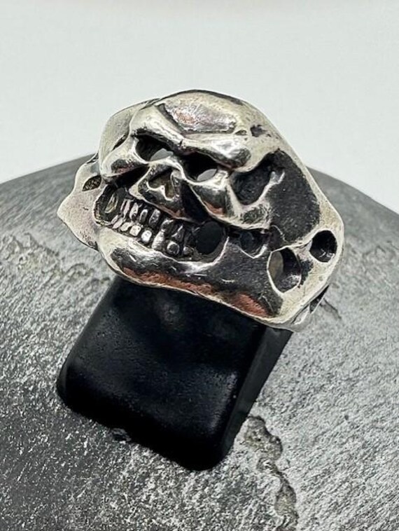 TRAVIS WALKER Double Cross Full Throttle Skull Ring W/pouch - Etsy