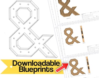 4ft - Marquee & Symbol - Build Plans and Blueprints - SVG / DXF / PDF / Illustrator - Complete Measurements and Plans