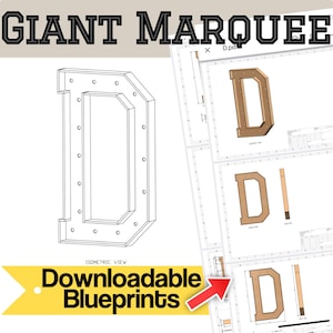 4 pies - Letra D - Planos y planos de construcción - Plantilla digital para carta de marquesina de madera/plástico/MDF - SVG / PDF / Dxf - Ahora con archivos de mosaico
