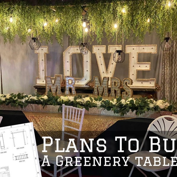 DIY Greenery Head Table Ladder / Wedding Arch Template